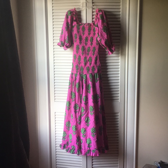 Rhode Resort Eva Dress Green Flower 